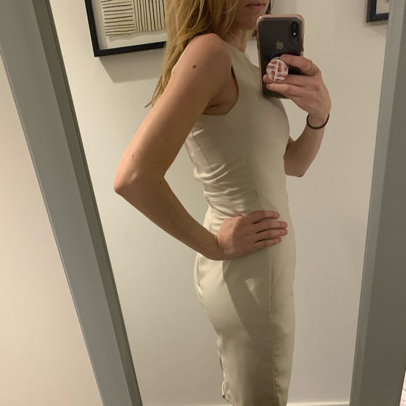H&M Cream below knee work dress - Picture 7 of 8